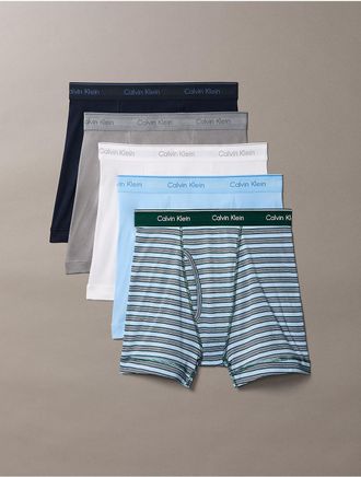 Calvin Klein Mens Cotton Classics 5-Pack Boxer Brief - Multi - XL