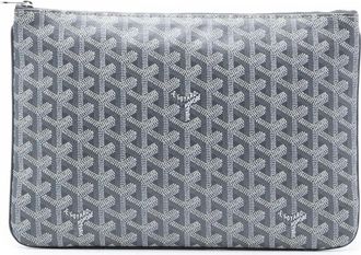 Goyard Pre-owned Clutches, female, Gray, Size: ONE SIZE Pre-owned Flat Pouch