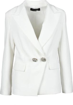 Nora Barth White Polyester Wool Viscose Elastane Jacket