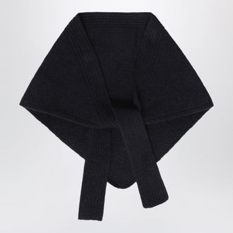 Jacquemus Black Gros Grain scarf in alpaca blend