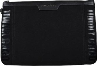 Jimmy Choo London Pre-owned Derek Clutch Bag - Heren - Vintage Clutch - Zwart - ONE Size - Vintage