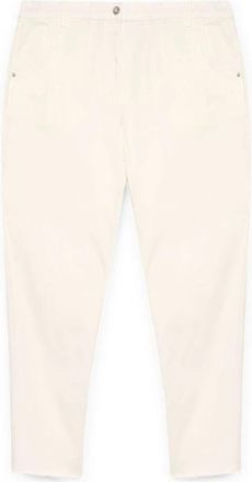 Fiorella Rubino Moon Fit Broeken - Dames - Straight fit broeken - Wit - XL - Katoen - Broeken