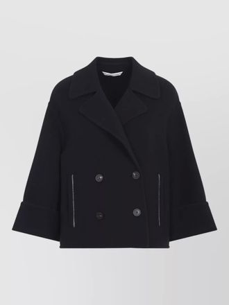 PESERICO cashmere wool double-breasted short coat