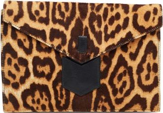 Saint Laurent Clutch a busta con stampa - Marrone