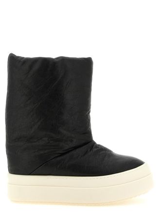 Rick Owens Black Leather Boots