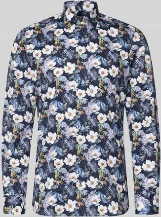 Olymp Level 5 Slim Fit Businesshemd aus Baumwoll-Mix mit Kentkragen in Marine, Gr&ouml;&szlig;e 38