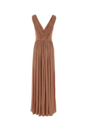 Costarellos Womens Powder Pink Georgette Anilia Long Dress 2475poudre Exterior: Polyester Abiti Lunghi