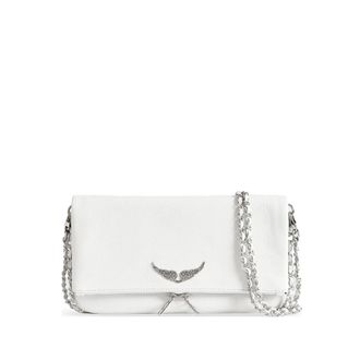 Zadig&Voltaire Rock Grained Leather Clutch Bag