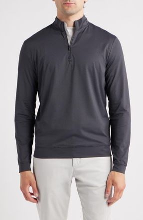 Johnnie-O Jamie Quarter Zip in Black Seal at Nordstrom, Size Medium
