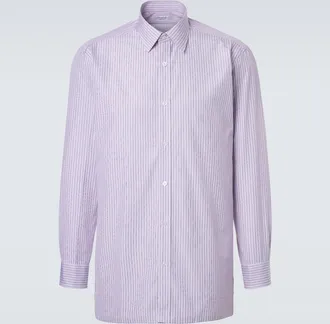 Charvet Striped cotton poplin shirt