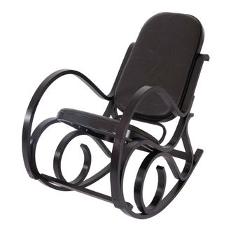 Hhg Mecedora M41, Sill&oacute;n Giratorio Sill&oacute;n Tv, Madera Maciza, Aspecto Nogal, Cuero Patchwork Marr&oacute;n