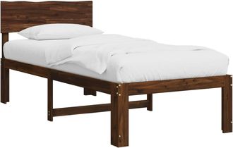 vidaXL Estructura De Cama Individual Con Cabecera Rostock Vidaxl