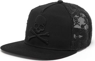 Philipp Plein Baseball Cap Skull&Bones Unisex in Black at Nordstrom, Size 00