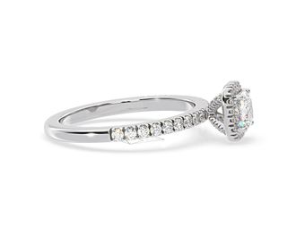 The Diamond Store Beatrice Diamond Halo Engagement Ring 18K White Gold 1ct G/VS2