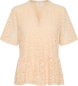 Saint Tropez ZannaSZ Blouse - Dames - Blouses & Shirts - Beige - Maat: S