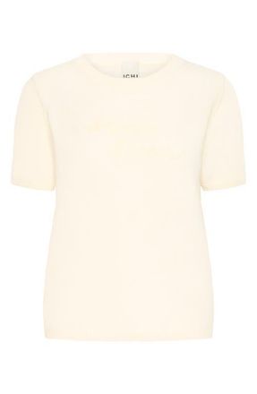 Ichi Ihdamilo Crewneck Knit Top in Birch at Nordstrom, Size Xx-Large