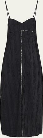 SIMKHAI Leah Textured Sleeveless Midi Dress