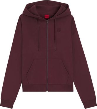 HUGO BOSS Felpa con zip - Rosso