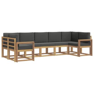 vidaXL Conjunto De Sof&aacute;s De Exterior 7 Pcs Blanco Y Antracita Vidaxl
