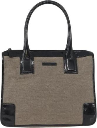 Gucci Pre-owned Tote Bags, female, Beige, Size: ONE SIZE Pre-owned Canvas Tote Bag