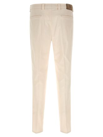 Brunello Cucinelli Mens White Cotton Casual Pants