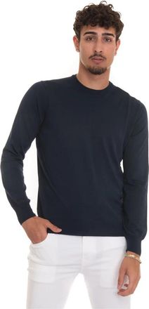 Gran Sasso Katoenen Ronde-hals Trui - Heren - Ronde hals truien - Blauw - 4XL - Katoen - Truien & Vesten