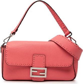 Fendi Pre-owned Fendi Leather Selleria Baguette Satchel 8BR600 ANT2 238 7163