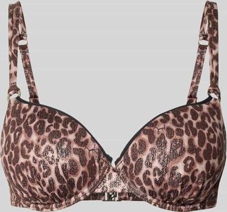Joop Bikini-Oberteil im Allover-Look Modell Leopard Beach in Black, Gr&ouml;&szlig;e 36B