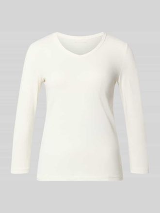 Tom Tailor Regular Fit T-Shirt aus Baumwoll-Mix in Weiss, Gr&ouml;&szlig;e XXXL