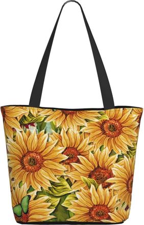 AOOEDM Beautiful Sunflowers Butterfly Ladies Shopping Bag 13x11x7in.The Perfect ValentineS Day Gift.It Is The Best ValentineS Day Gift For Mom, Daughter, Wif