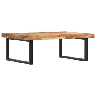 Berkfield Home Basin Shelf Wall Mounted Steel & Solid Wood Acacia in Brown