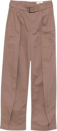 Christophe Lemaire Curved Pants - Dames - Wijde Broeken - Bruin - 2XS - Broeken