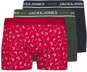 Jack & Jones boxershort JACDEER (set van 3) met kerstprint