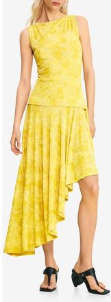 Desigual Floral Sleeveless Asymmetric Hem Dress in Yellow at Nordstrom, Size X-Large