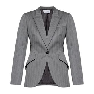 Alexander McQueen Dames, Jassen, Grijs, Maat: M Wol