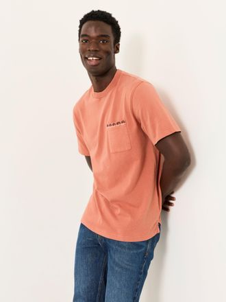 Fat Face FatFace Easton Relaxed Fit Terracotta Patch Pocket Tshirt