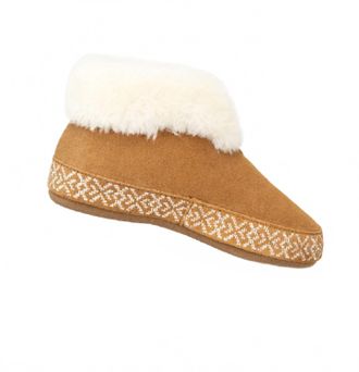 Acorn Womens Greta Bootie Slipper In Buckskin