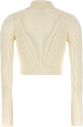 Jil Sander Ribbed Wool-Viscose Blend Cardigan - Cream
