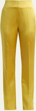 Valentino Garavani Straight-Leg Stretch Silk Pants