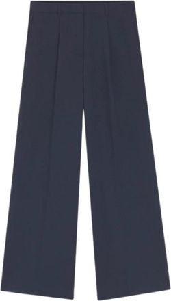 HUGO BOSS Broek - Dames - Wijde Broeken - Blauw - S - Broeken