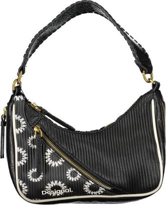 Desigual Zwarte Polyethyleen Schoudertas - Dames - Schoudertassen - Zwart - ONE Size - Tassen