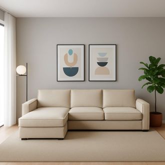 Talamo Italia Talamo Italia - Sof&aacute; Fijo Perla, Sof&aacute; De Esquina, 100% Made In Italy, Sof&aacute; Sal&oacute;n Con, Pen&iacute;nsula De Contenedores Izquierda, Con Reposabrazos Delgados, 