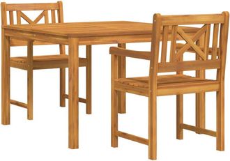 vidaXL Garden Dining Set 3 pcs Brown Solid Acacia wood Vidaxl