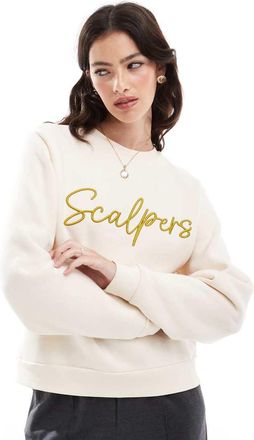 Scalpers Maglione ricamato écru-Bianco