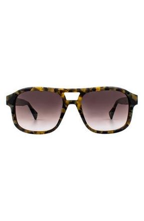 AllSaints Enzo 54mm Aviator Sunglasses in Camo Tort at Nordstrom Rack