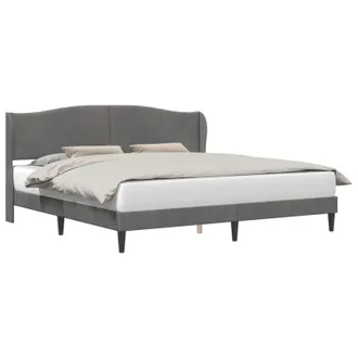 vidaXL Struttura Del Letto Grigio Scuro 180 X 200 Cm Velluto Vidaxl