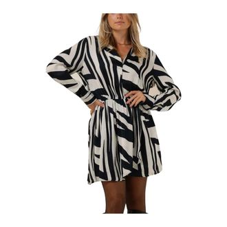 Est'seven Jumpsuits & Playsuits, Dames, Veelkleurig, S, Bambu Jurk in Donkerblauw