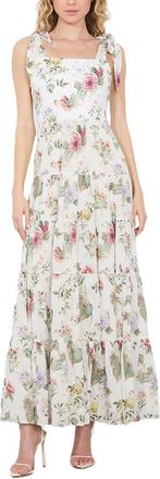 Alice & Olivia Monnie Tie Strap Tiered Maxi Dress