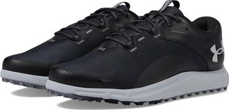 Under Armour Charged Draw 2 Spikeless Mens Golf Shoes Black/Black/Mod Gray : 10.5 D - Medium, Synthetic/Textile