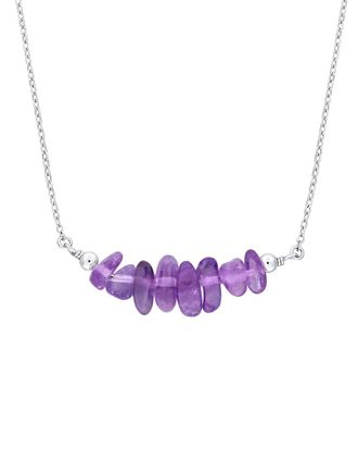 Rina Limor Silver 1.20 Ct. Tw. Amethyst Bead Necklace